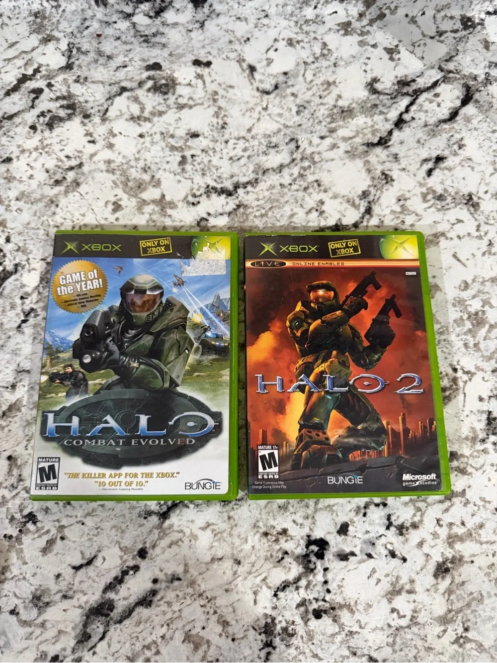 Halo 1 combat evolved & halo 2 (Original XBOX video games)